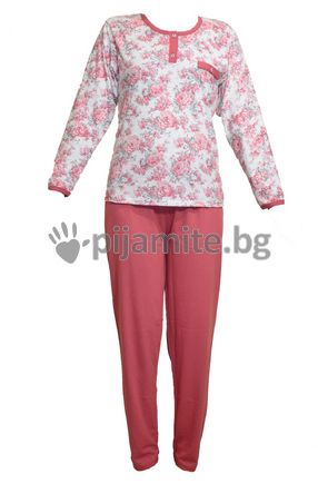 Дамска пижама - дълъг ръкав Рози 11591